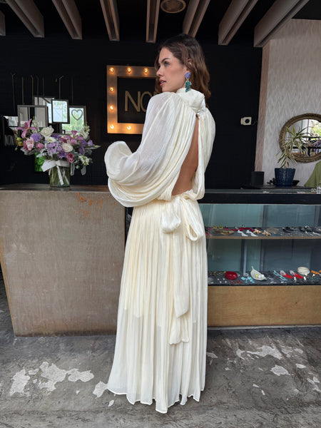 Maxi vestido beige