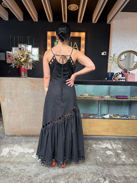 Boho black dress