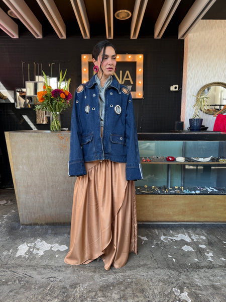 Chamarra denim aros