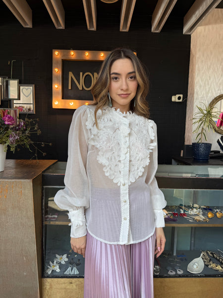 Camisera blanca de Perlas