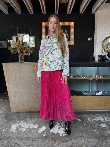 Falda lentejuelas fuchsia