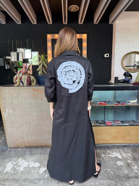 Camisero lino negro