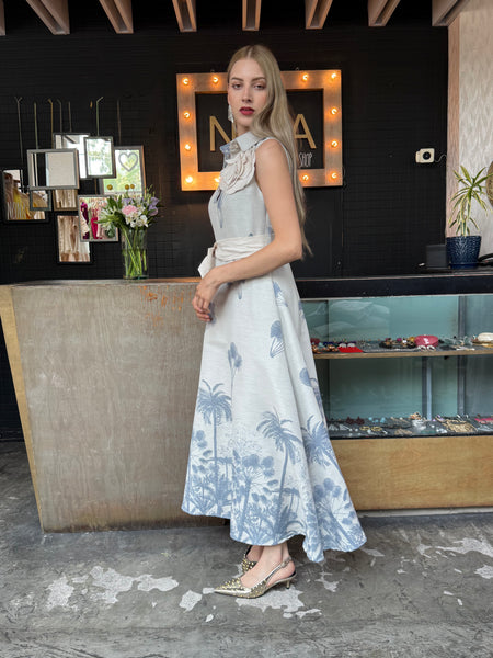 Maxi estampado palmeras