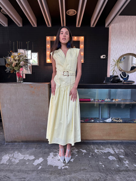 Yellow dress Encaje
