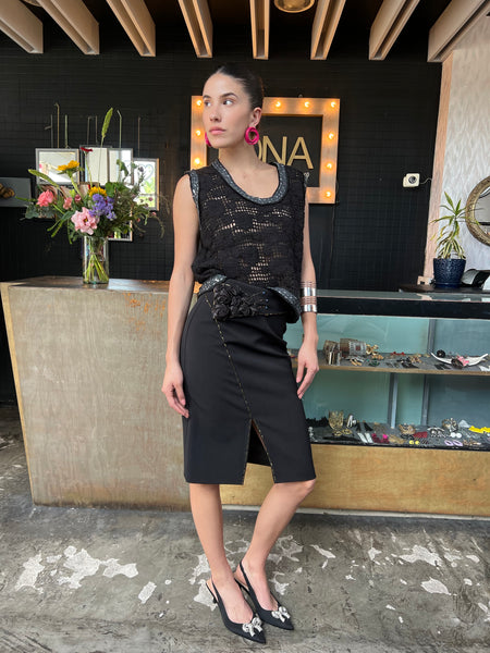 Falda lápiz negra