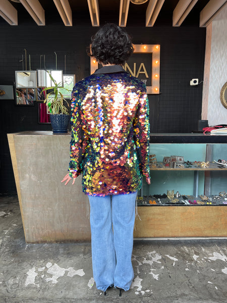 Blazer lentejuelas escamas