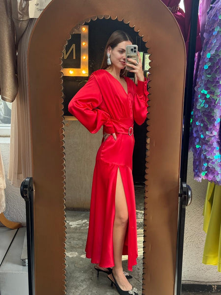 Maxi vestido rojo