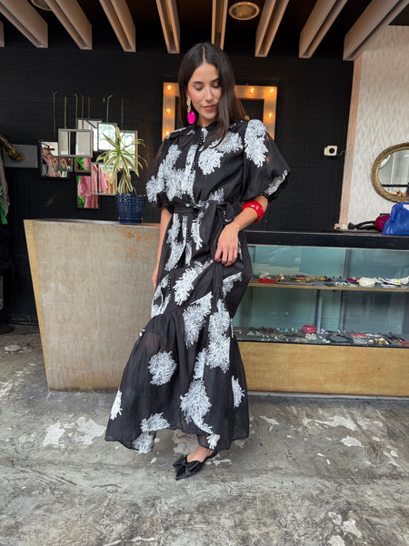 Maxi dress aplicaciones