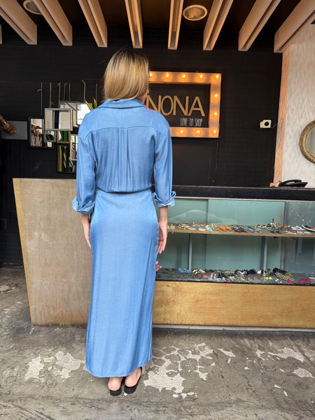 Wrap dress blue