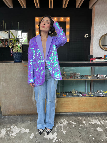 Blazer lentejuelas escamas