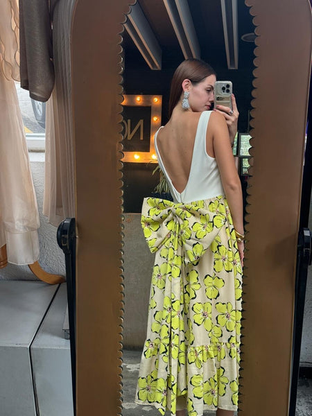 Midi vestido moño