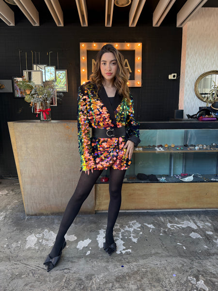 Blazer lentejuelas escamas