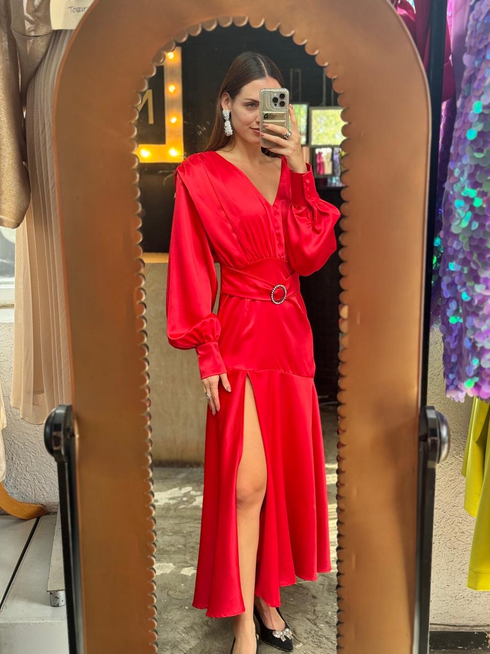 Maxi vestido rojo