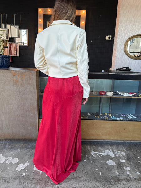 Maxi Falda roja