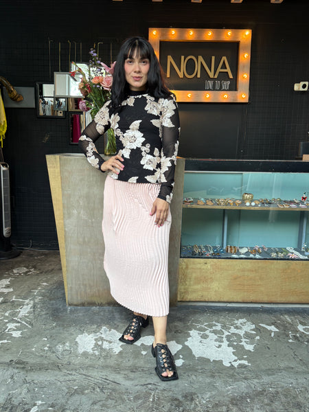 Blusa mesh champange