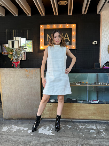 Vestido tweed  ivory