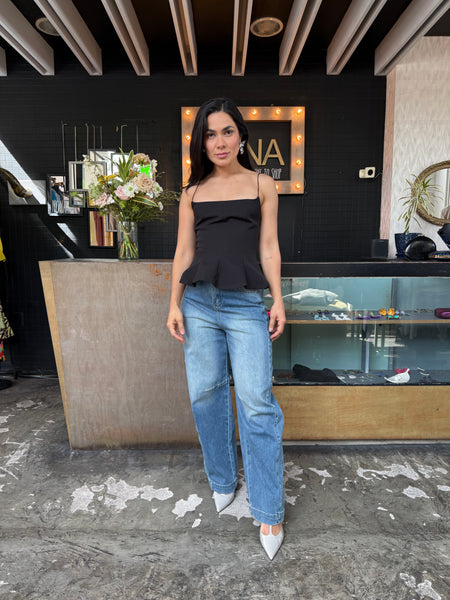 Blusa tirantes negra