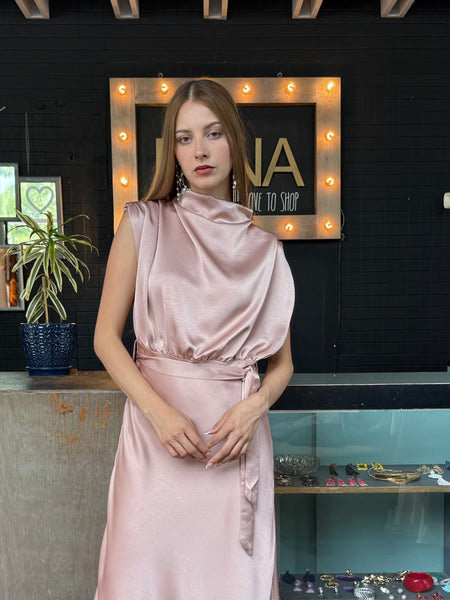 Vestido mido rose