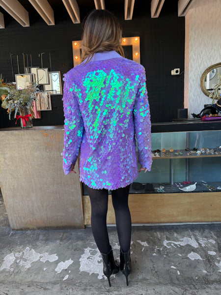 Blazer lentejuelas escamas