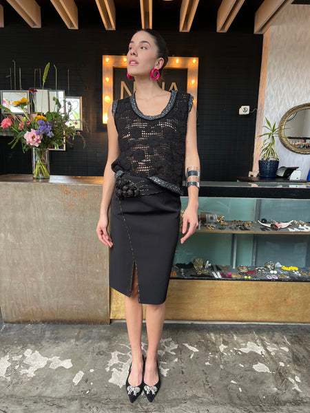 Falda lápiz negra