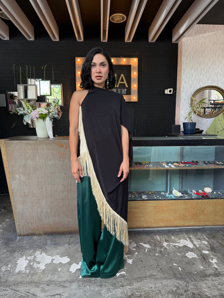 Pantalón satín verde