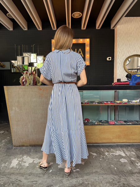 Vestido rayas envolvente