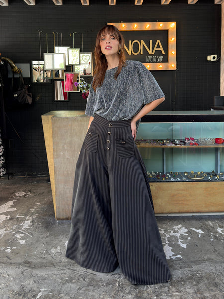 Blusa plata asimétrica