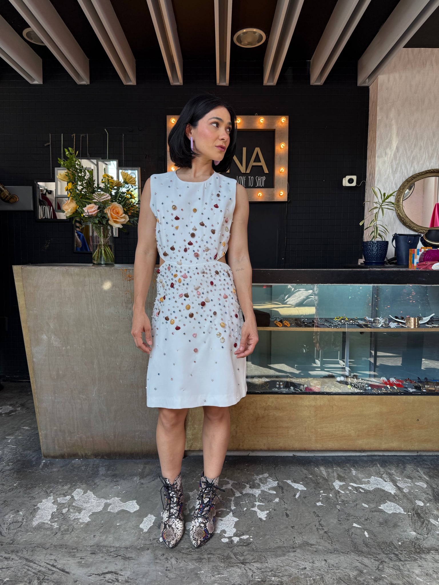 Vestido aplicación