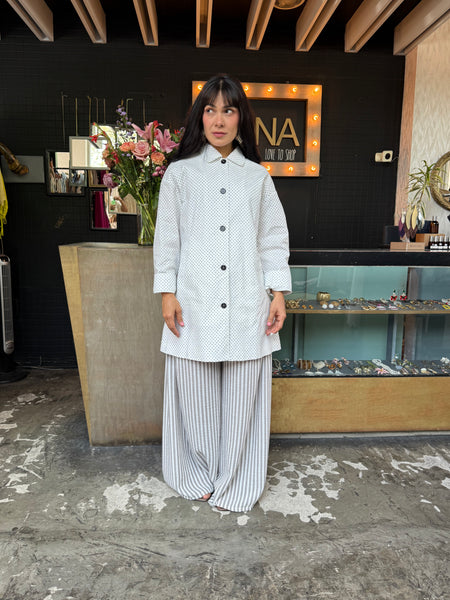 Gabardina de puntos