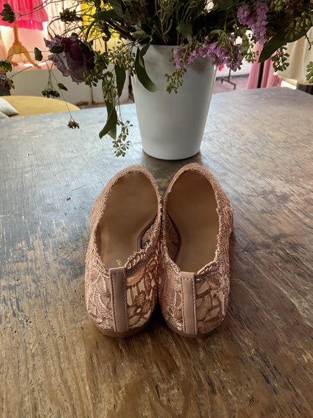 Flats rosa Encaje
