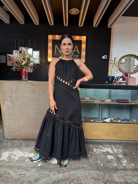 Boho black dress