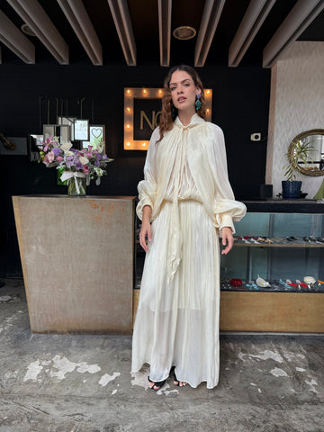 Maxi vestido beige