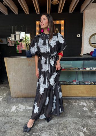 Maxi dress aplicaciones