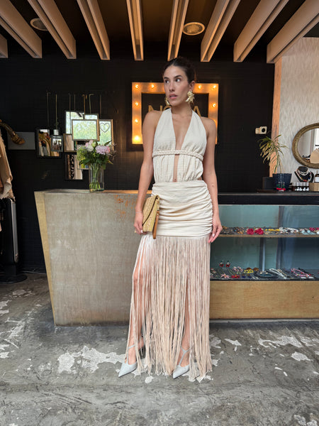 Vestido de flecos