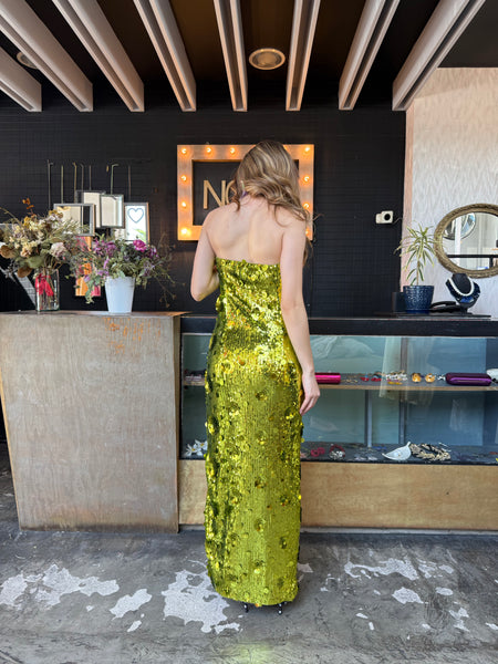 Vestido verde Lentejuelas