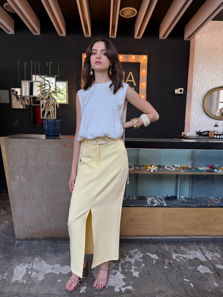 Yellow Pencil skirt