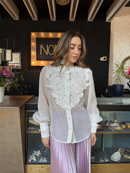 Camisera blanca de Perlas