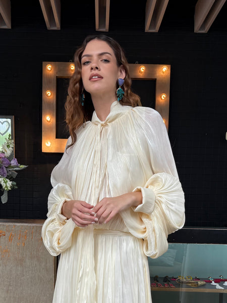 Maxi vestido beige