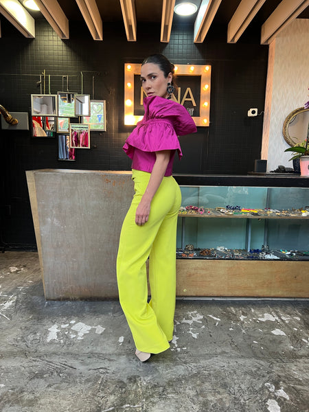 Pantalón color lima