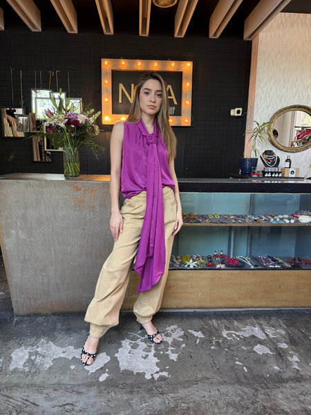 Blusa corbatín/moño