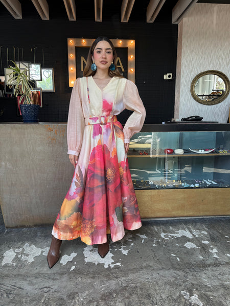 Maxi dress estampado