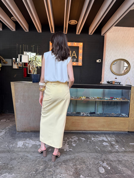 Yellow Pencil skirt