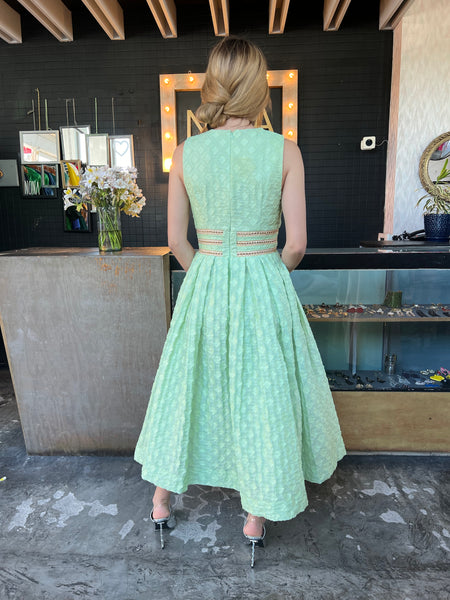 Vestido midi menta