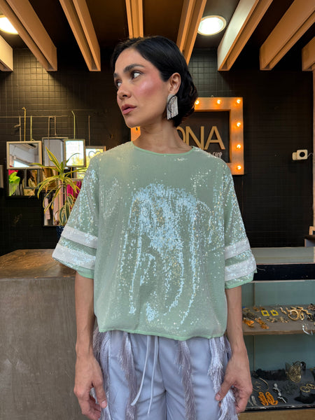 Blusa lentejuela american tshirt