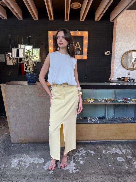 Yellow Pencil skirt