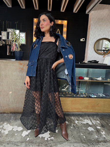 Chamarra denim aros