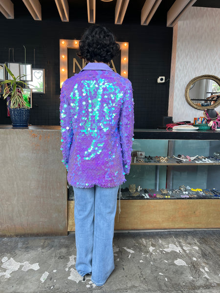 Blazer lentejuelas escamas