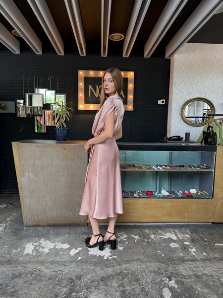 Vestido mido rose