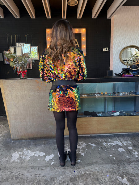 Blazer lentejuelas escamas