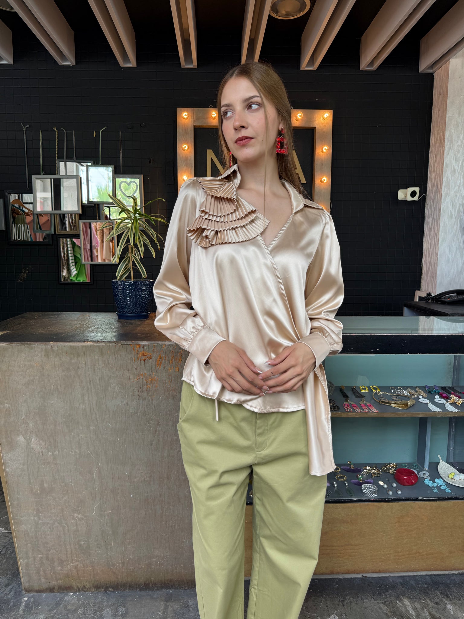 Blusa envolvente